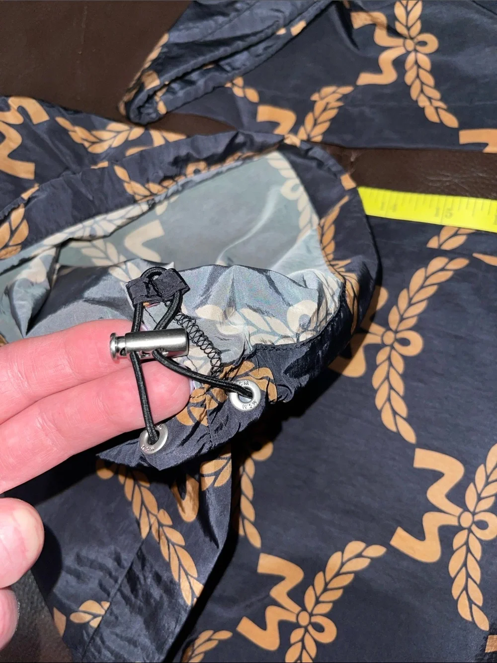 MCM Lauretos Monogram Pants in Black Gold ECONYLON NWT Small S 4 6 27X32